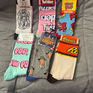 Brown and Cream Crew Socks